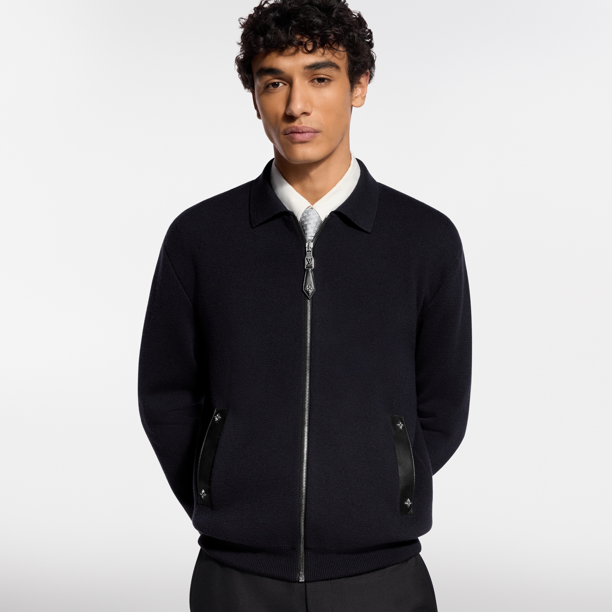 Knit Blouson With Leather Details - Men - Ready-to-Wear | LOUIS